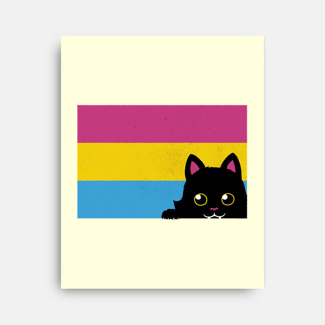 Peeking Cat Pan Flag-None-Stretched-Canvas-tobefonseca