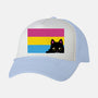 Peeking Cat Pan Flag-Unisex-Trucker-Hat-tobefonseca