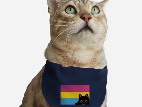 Peeking Cat Pan Flag