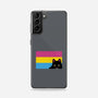 Peeking Cat Pan Flag-Samsung-Snap-Phone Case-tobefonseca