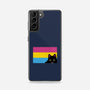 Peeking Cat Pan Flag-Samsung-Snap-Phone Case-tobefonseca