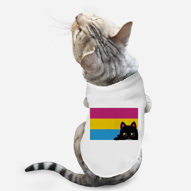 Peeking Cat Pan Flag-Cat-Basic-Pet Tank-tobefonseca