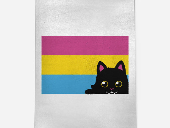 Peeking Cat Pan Flag