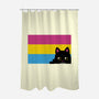 Peeking Cat Pan Flag-None-Polyester-Shower Curtain-tobefonseca