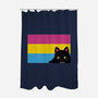 Peeking Cat Pan Flag-None-Polyester-Shower Curtain-tobefonseca