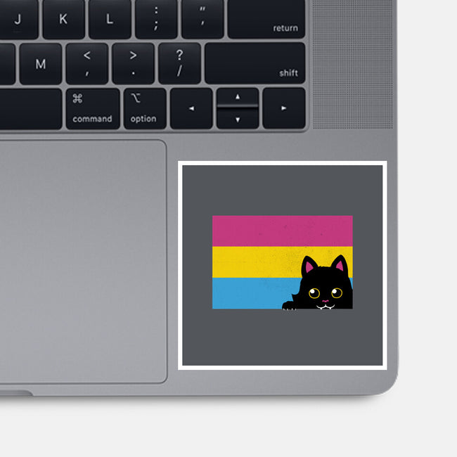 Peeking Cat Pan Flag-None-Glossy-Sticker-tobefonseca
