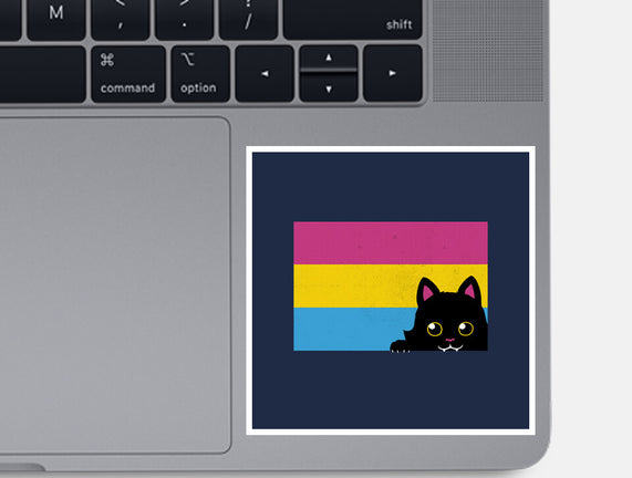 Peeking Cat Pan Flag