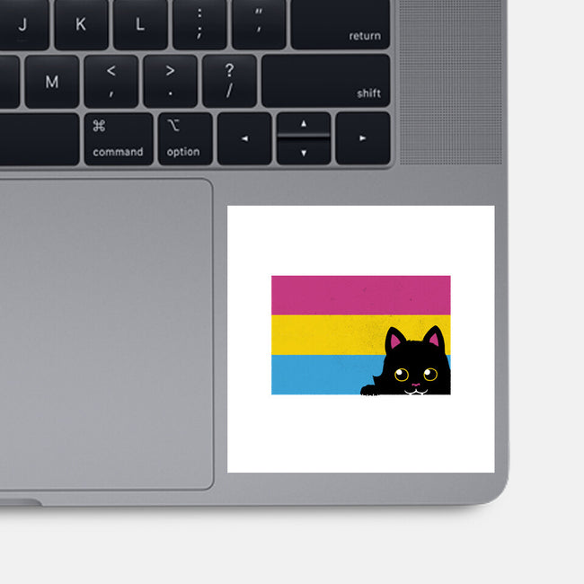 Peeking Cat Pan Flag-None-Glossy-Sticker-tobefonseca