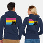 Peeking Cat Pan Flag-Unisex-Zip-Up-Sweatshirt-tobefonseca