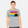 Peeking Cat Pan Flag-Mens-Heavyweight-Tee-tobefonseca