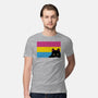 Peeking Cat Pan Flag-Mens-Premium-Tee-tobefonseca