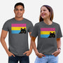 Peeking Cat Pan Flag-Unisex-Basic-Tee-tobefonseca