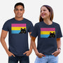 Peeking Cat Pan Flag-Unisex-Basic-Tee-tobefonseca