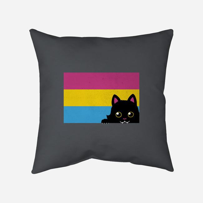 Peeking Cat Pan Flag-None-Removable Cover-Throw Pillow-tobefonseca