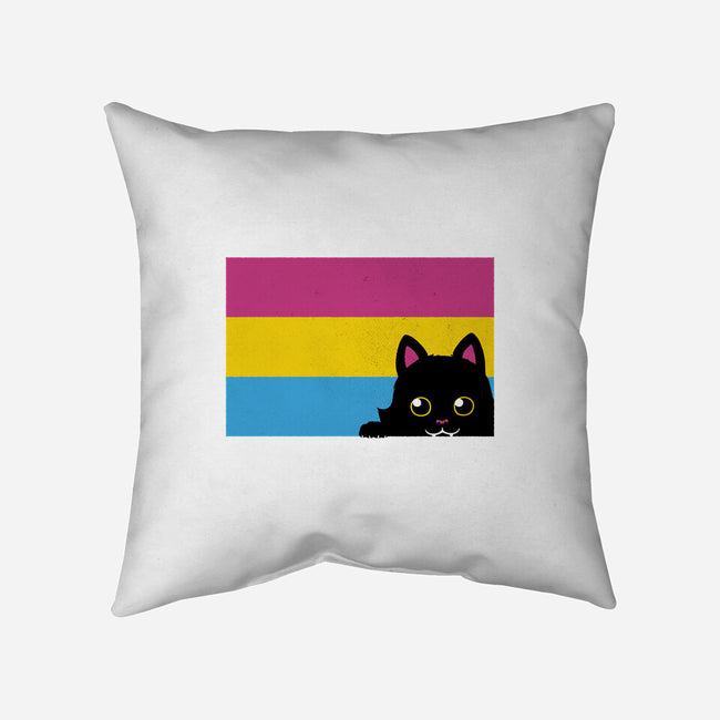 Peeking Cat Pan Flag-None-Removable Cover-Throw Pillow-tobefonseca