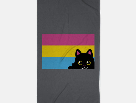 Peeking Cat Pan Flag