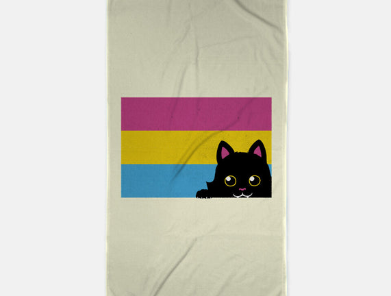 Peeking Cat Pan Flag