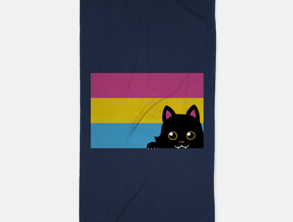 Peeking Cat Pan Flag