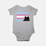 Peeking Cat Trans Flag-Baby-Basic-Onesie-tobefonseca