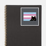 Peeking Cat Trans Flag-None-Glossy-Sticker-tobefonseca