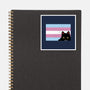 Peeking Cat Trans Flag-None-Glossy-Sticker-tobefonseca