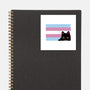 Peeking Cat Trans Flag-None-Glossy-Sticker-tobefonseca