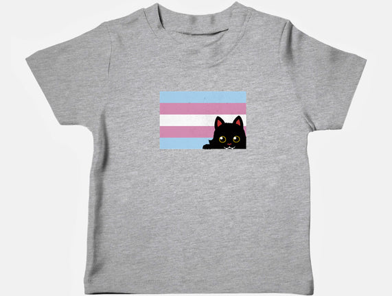 Peeking Cat Trans Flag