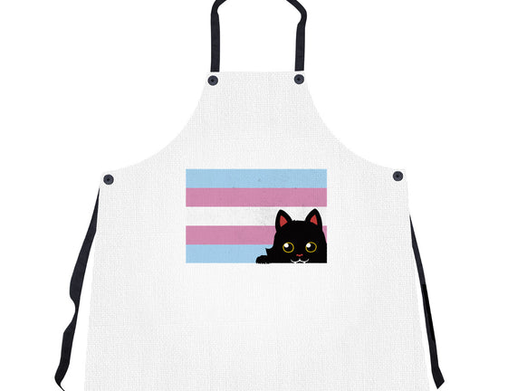 Peeking Cat Trans Flag