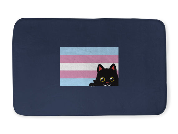 Peeking Cat Trans Flag