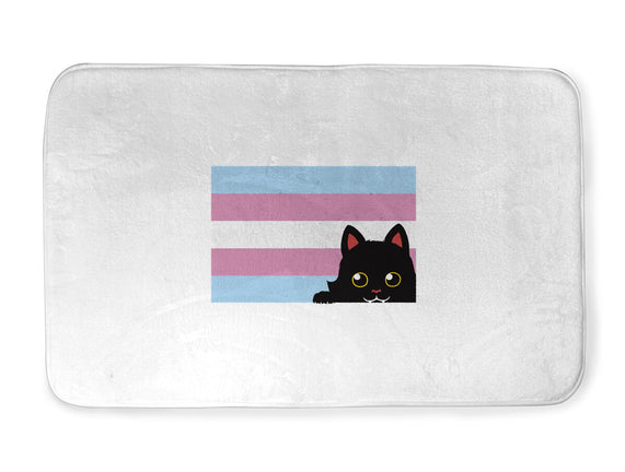 Peeking Cat Trans Flag