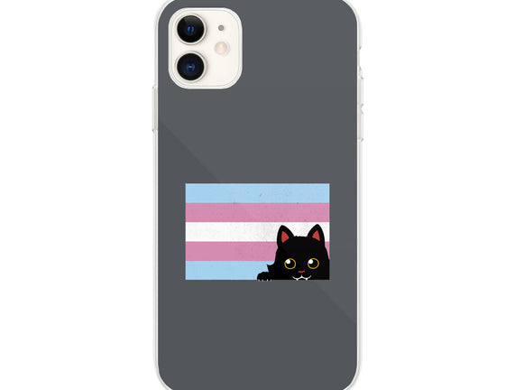 Peeking Cat Trans Flag