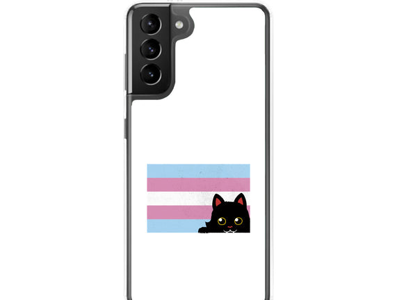 Peeking Cat Trans Flag