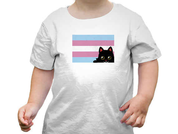 Peeking Cat Trans Flag