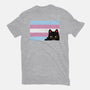 Peeking Cat Trans Flag-Unisex-Basic-Tee-tobefonseca