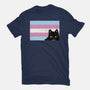 Peeking Cat Trans Flag-Youth-Basic-Tee-tobefonseca
