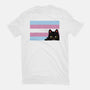Peeking Cat Trans Flag-Unisex-Basic-Tee-tobefonseca