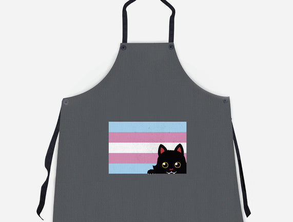 Peeking Cat Trans Flag