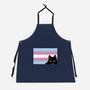 Peeking Cat Trans Flag-Unisex-Kitchen-Apron-tobefonseca