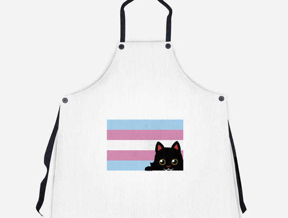 Peeking Cat Trans Flag