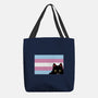 Peeking Cat Trans Flag-None-Basic Tote-Bag-tobefonseca
