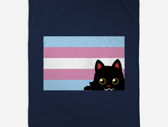 Peeking Cat Trans Flag