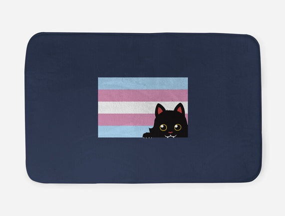 Peeking Cat Trans Flag