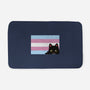 Peeking Cat Trans Flag-None-Memory Foam-Bath Mat-tobefonseca