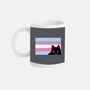 Peeking Cat Trans Flag-None-Mug-Drinkware-tobefonseca