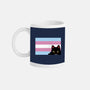 Peeking Cat Trans Flag-None-Mug-Drinkware-tobefonseca