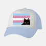 Peeking Cat Trans Flag-Unisex-Trucker-Hat-tobefonseca