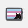 Peeking Cat Trans Flag-None-Zippered-Laptop Sleeve-tobefonseca