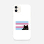 Peeking Cat Trans Flag-iPhone-Snap-Phone Case-tobefonseca