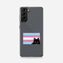 Peeking Cat Trans Flag-Samsung-Snap-Phone Case-tobefonseca