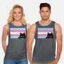 Peeking Cat Trans Flag-Unisex-Basic-Tank-tobefonseca